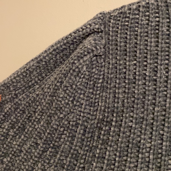 Soft Teal Blue Puff Sleeve Sweater - Picture 3 of 4